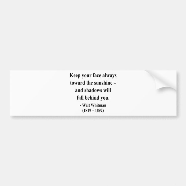 Autocollant De Voiture Citation 7a de Whitman (Devant)