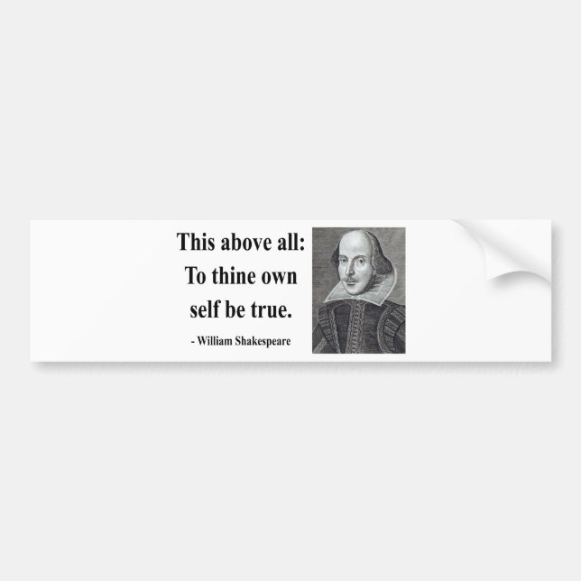 Autocollant De Voiture Citation 8b de Shakespeare (Devant)
