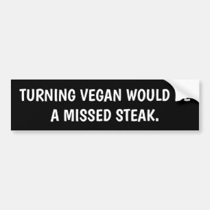 Autocollant De Voiture Citation amusante sur vegan