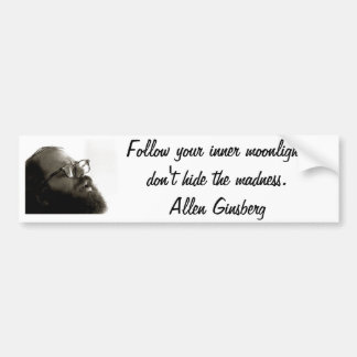 Autocollant De Voiture citation d'Allen Ginsberg