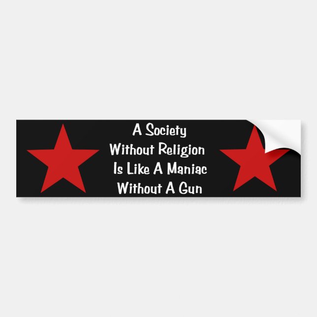 Autocollant De Voiture Citation d'Anti-Religion (Devant)