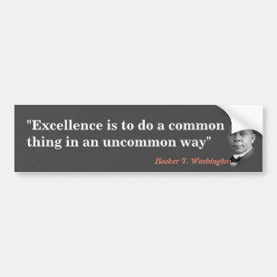 Autocollant De Voiture Citation De Booker T. Washington Sur Excellence