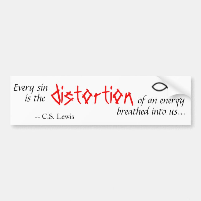 Autocollant De Voiture Citation de C.S. Lewis (Devant)