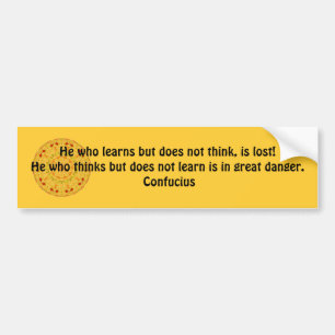 Autocollant De Voiture Citation de Confucius - sagesse portable