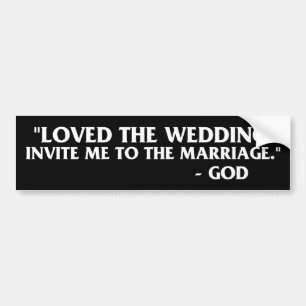 Autocollant De Voiture Citation de Dieu - a aimé le mariage