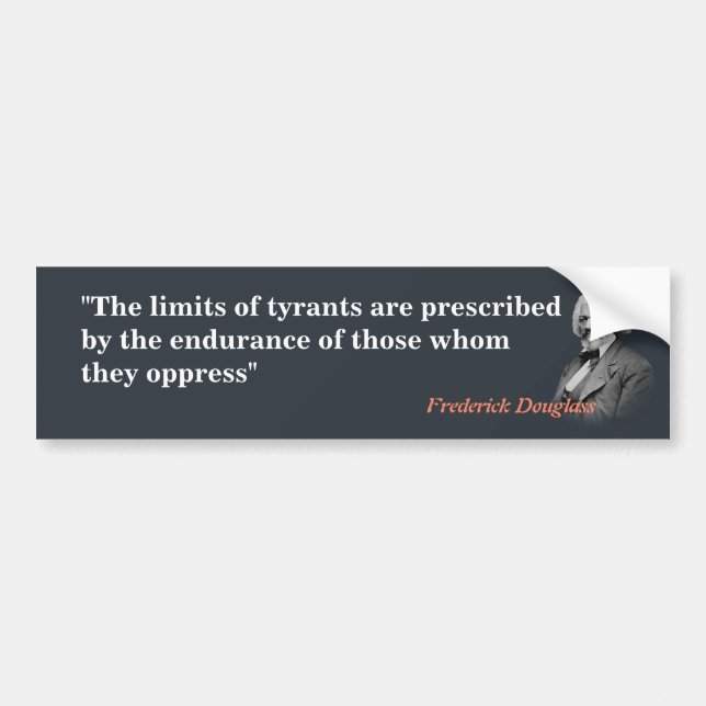 Autocollant De Voiture Citation De Frederick Douglass Sur Les Limites Des (Devant)