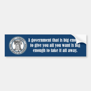 Autocollant De Voiture Citation de Goldwater (grand gouvernement)
