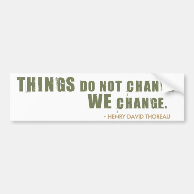 Autocollant De Voiture Citation de Henry David Thoreau (Devant)