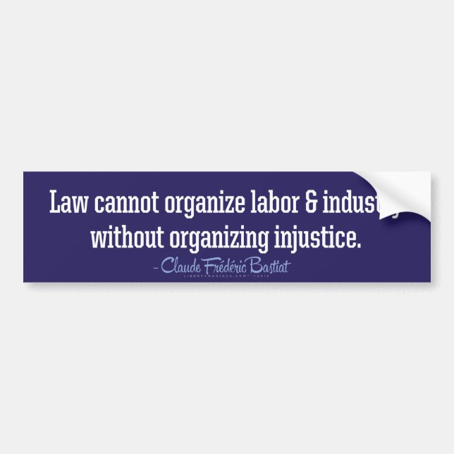 Autocollant De Voiture Citation de loi de Bastiat (Devant)