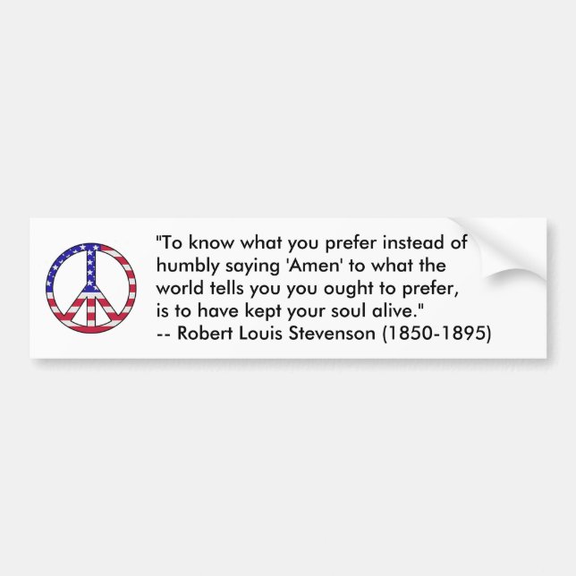 Autocollant De Voiture Citation de Robert Louis Stevenson (Devant)