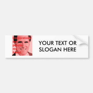 Autocollant De Voiture Citation de Romney - les sociétés sont les gens,
