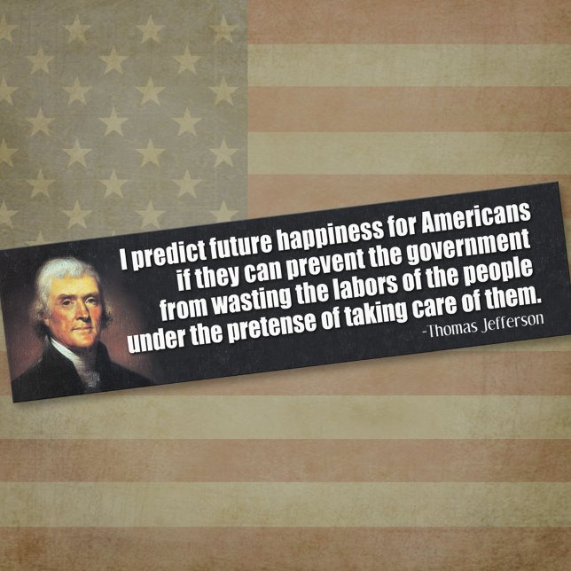 Autocollant De Voiture Citation de Thomas Jefferson (Thomas Jefferson Bumper Sticker)