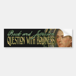 Autocollant De Voiture Citation de Thomas Jefferson : Question avec la