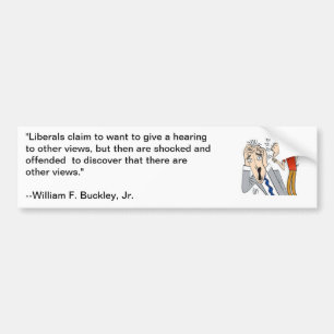 Autocollant De Voiture Citation de William F Buckley au sujet des