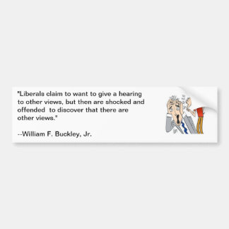 Autocollant De Voiture Citation de William F Buckley au sujet des