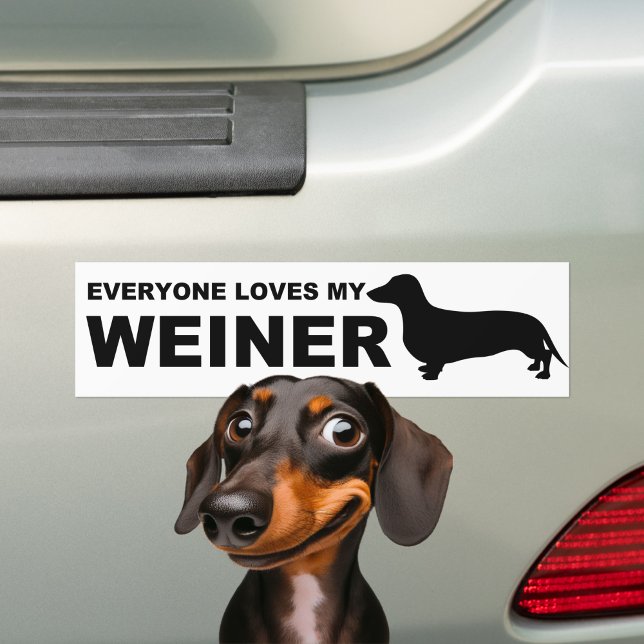 Autocollant De Voiture Citation Hilaried Weiner Chien "Dachshund" (Créateur téléchargé)
