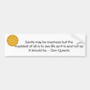 Autocollant De Voiture Citation inspirée de Don don Quichotte