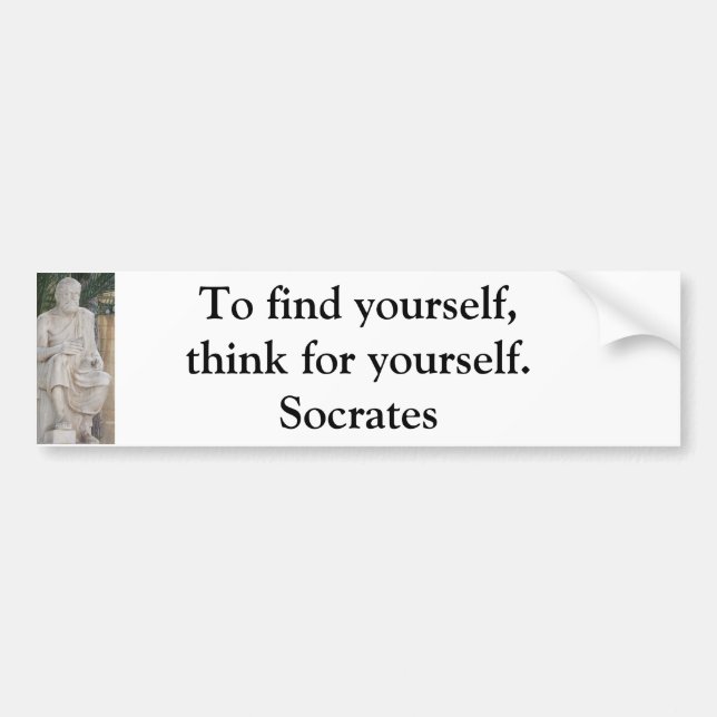 Autocollant De Voiture Citation inspirée de Socrates (Devant)