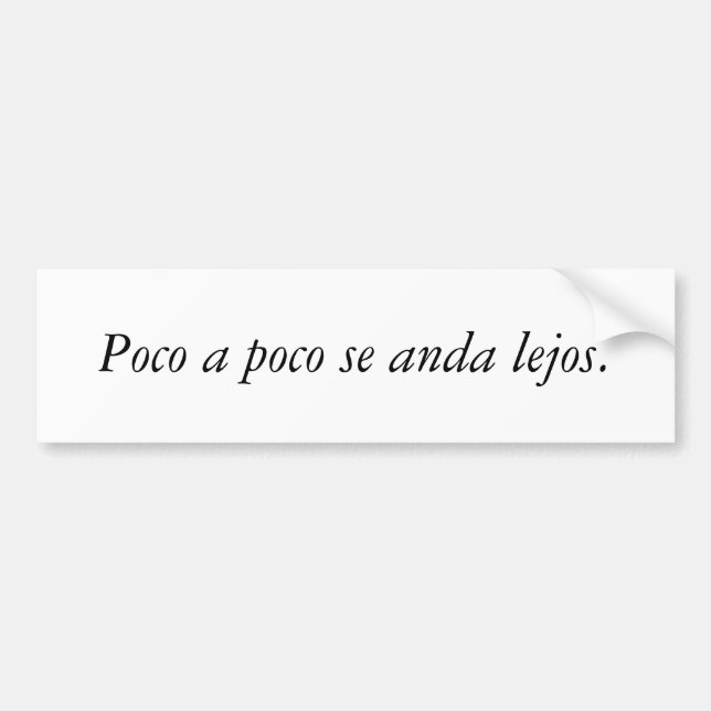 Autocollant De Voiture Citations d'Espagnol (Devant)