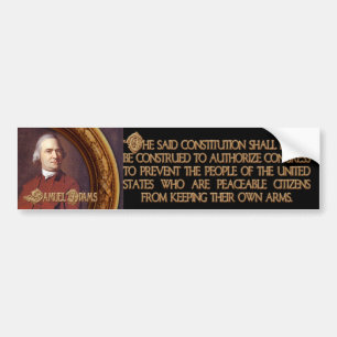 Autocollant De Voiture Citoyens et bras de Samuel Adams