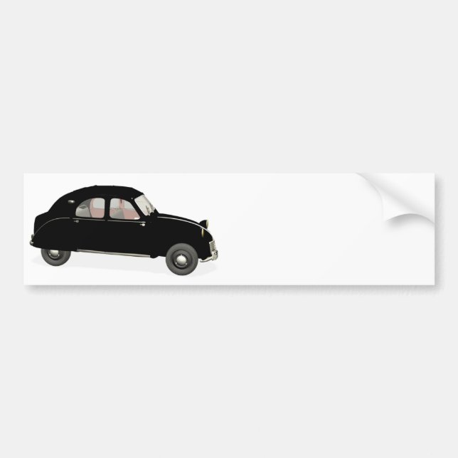 Autocollant De Voiture Citroen noir 2CV (Devant)