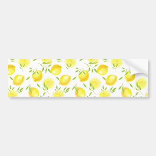 Autocollant De Voiture Citrons et feuilles
