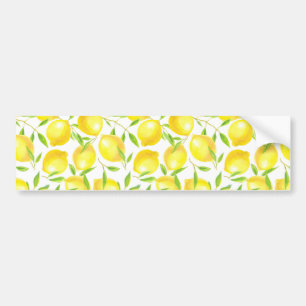 Autocollant De Voiture Citrons et motif feuille
