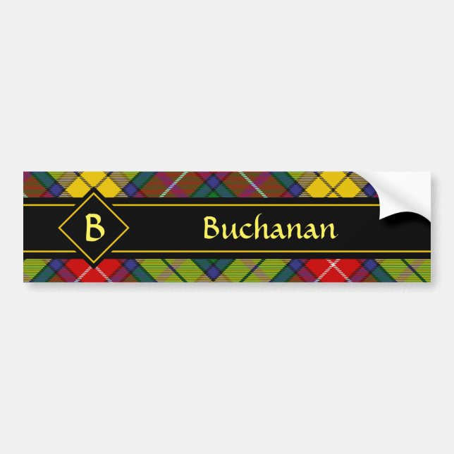 Autocollant De Voiture Clan Buchanan Tartan (Devant)