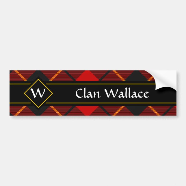 Autocollant De Voiture Clan Wallace Tartan Bumper Sticker (Devant)