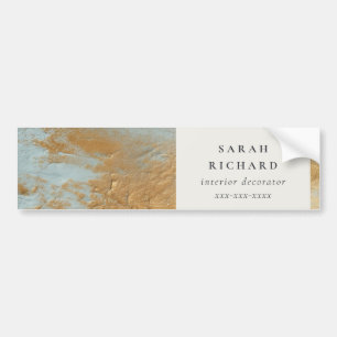 Autocollant De Voiture Classy Artisan Aqua Gold Oil Paint Business