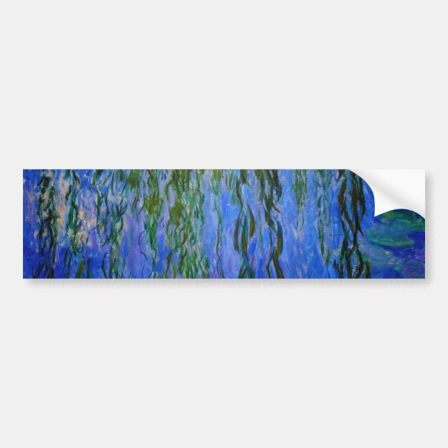 Autocollant De Voiture Claude Monet - Lys d'eau avec saule plumant (Devant)