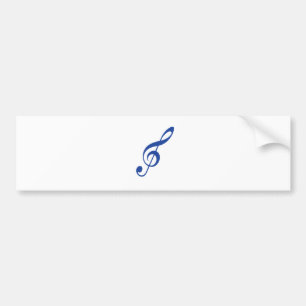 Autocollant De Voiture Clé violon bleu