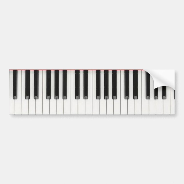 Autocollant De Voiture Clés de clavier de piano (Devant)