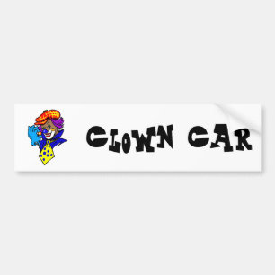 Autocollant De Voiture Cligner de l'oeil le clown avec du marbre