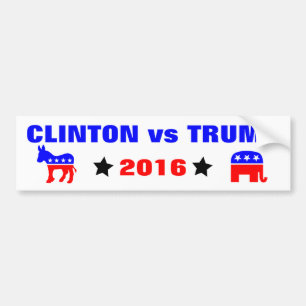 Autocollant De Voiture Clinton contre les élections présidentielles 2016