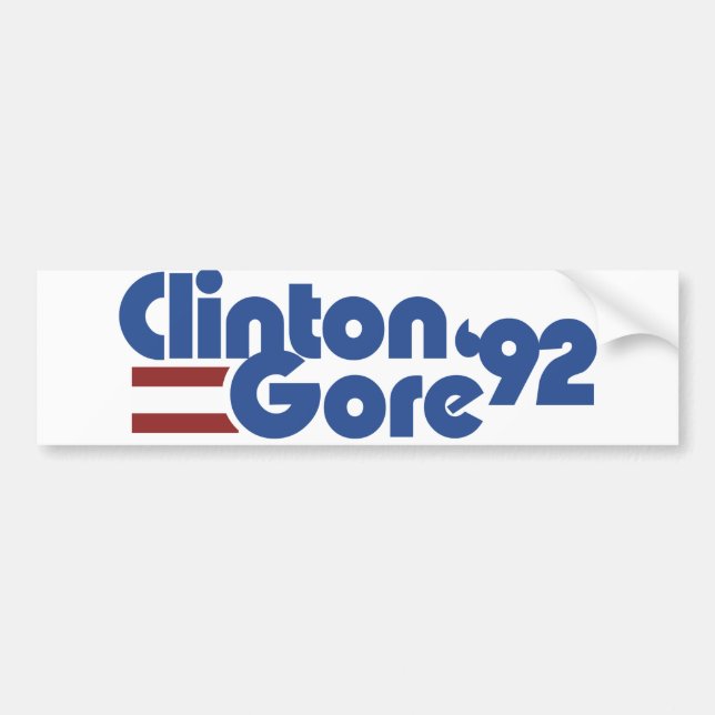 Autocollant De Voiture Clinton Gore 1992 (Devant)