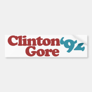 Autocollant De Voiture Clinton Gore 1992
