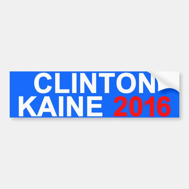 Autocollant De Voiture Clinton Kaine 2016 (Devant)