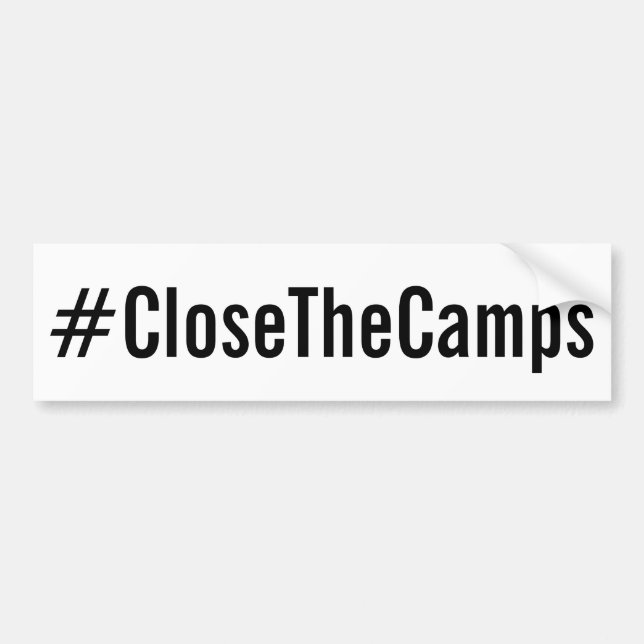 Autocollant De Voiture #CloseTheCamps Gras (Devant)