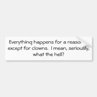 Autocollant De Voiture Clowns ce qui le H ?