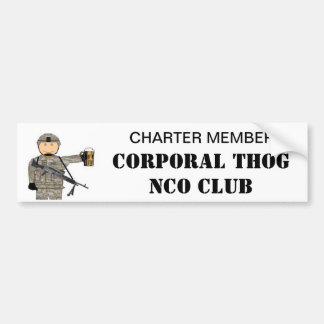 AUTOCOLLANT DE VOITURE CLUB COMPLET DE THOG NCO