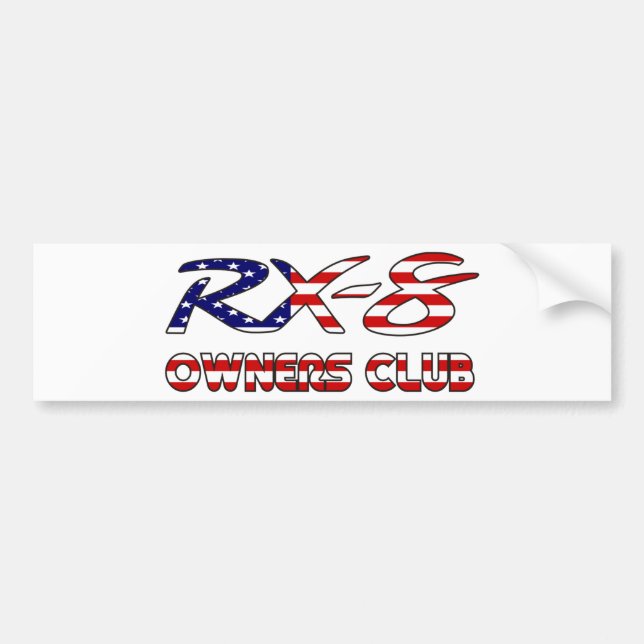 Autocollant De Voiture Club de propriétaires de Mazda RX8 Etats-Unis (Devant)