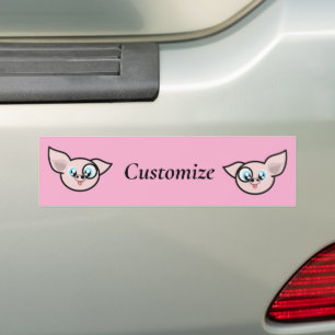 Autocollant De Voiture Cochon Drôle Sourire Thunder_Cove