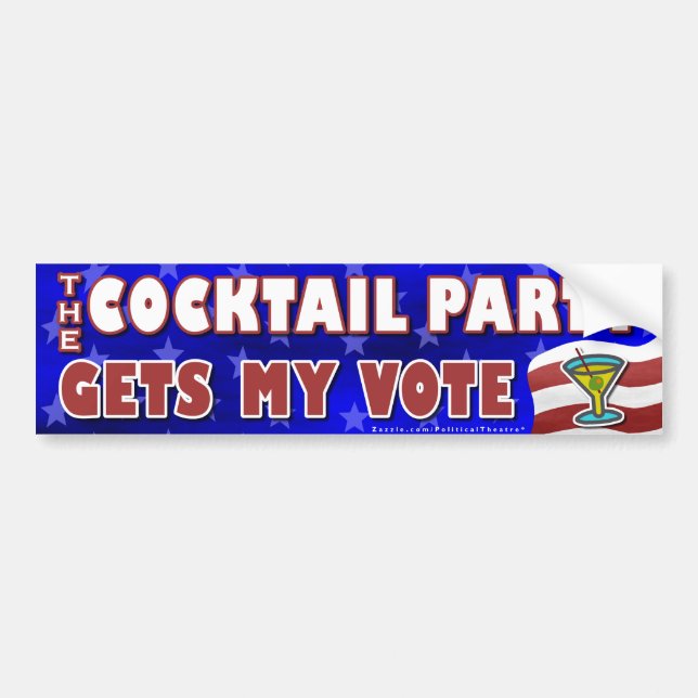 Autocollant De Voiture Cocktail 2020 drôle de parodie d'élection (Devant)