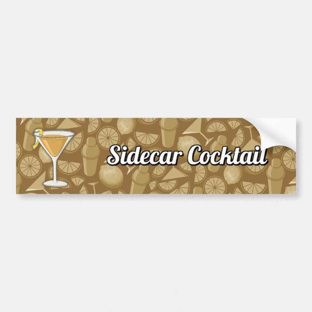 Autocollant De Voiture cocktail Sidecar (Devant)