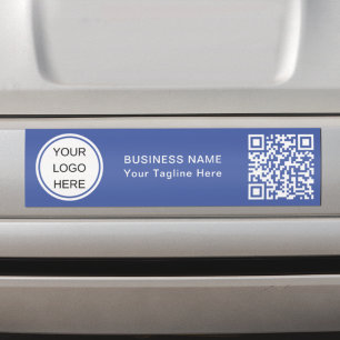Autocollant De Voiture Code QR personnalisé et logo commercial Bleu d'ent
