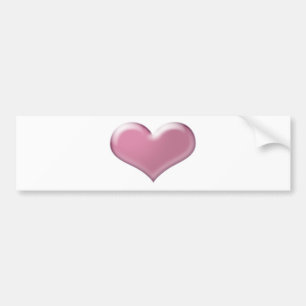 Autocollant De Voiture coeur 3D rose