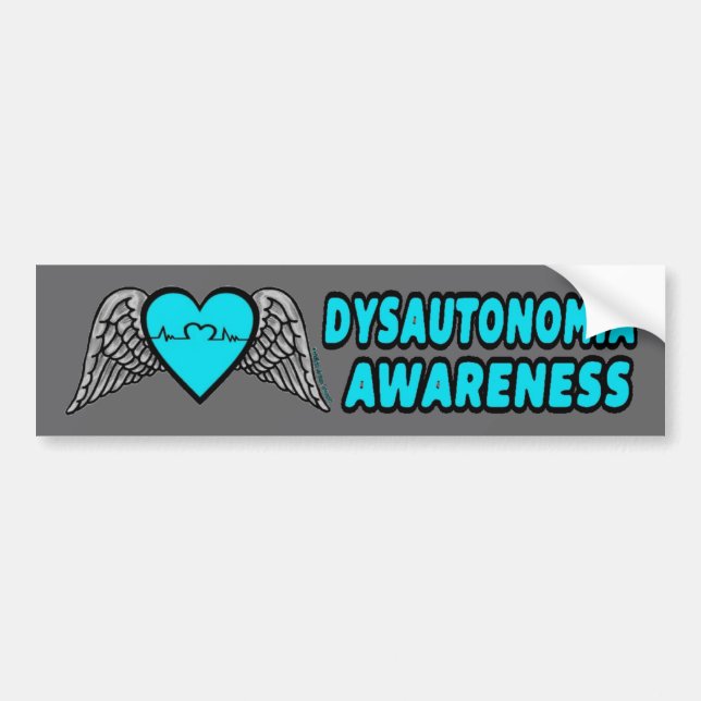 Autocollant De Voiture Coeur/ailes...Dysautonomie (Devant)