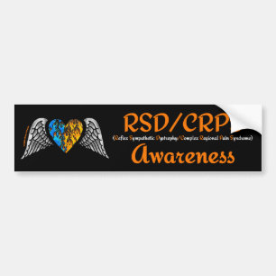 Autocollant De Voiture Coeur/ailes...RSD/CRPS