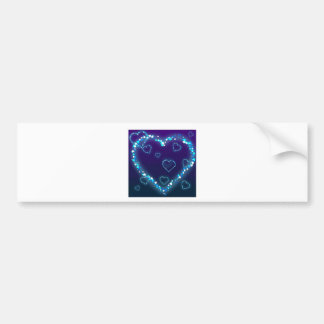 Autocollant De Voiture Coeur bleu d'étincelle